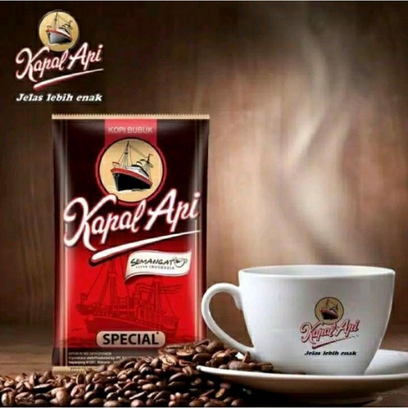 

Kopi Hitam Kapal Api Spesial Mix Tanpa Gula 165gr