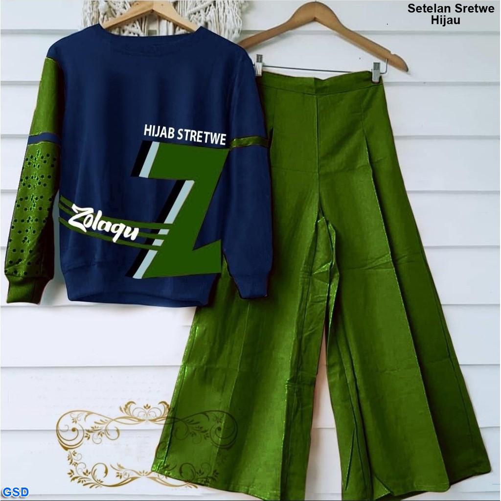 Set Z 2in 1/ Setelan Wanita Muslim/Baju Dan Celana Kulot Wanita Terbaru/ Setelan Murah/Setelan Korea