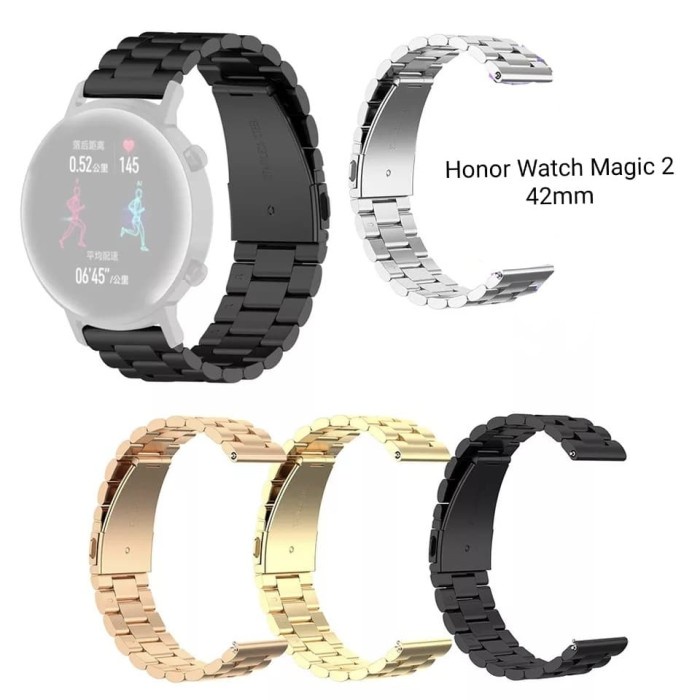 STRAP WATCH TALI JAM STAINLESS METAL BESI HONOR WATCH MAGIC 2 42mm
