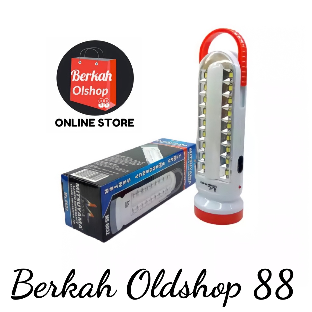 Berkah Oldshop 88 - Lampu Emergency 18 LED + 5Watt + Senter 1Watt Mitsuyama MS-6032