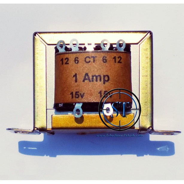 Trafo Tronic 1A 15V CT Merk Tronic 1000mA Output 15 12 6 CT 6 12 15 VAC 1 Ampere Travo Transformer Power Aktif Ampli