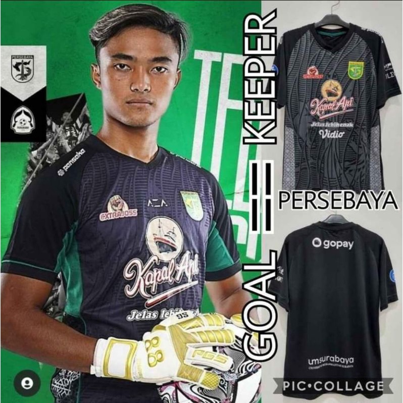 (COD) Jersey Persebaya Alternate home away training gk hitam terbaru
