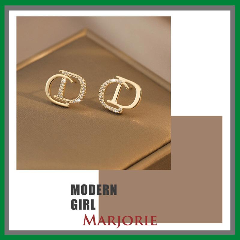 925 Perak Personalised berlian litto anting -anting niche desain anting -anting waktu sederhana-MJD-MJD