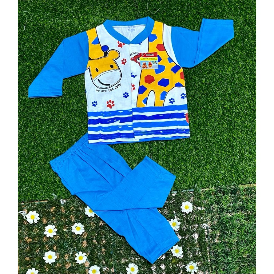 baju anak lucu murah jerapah kombinasi Panjang 3-18 Bulan (PP 047)