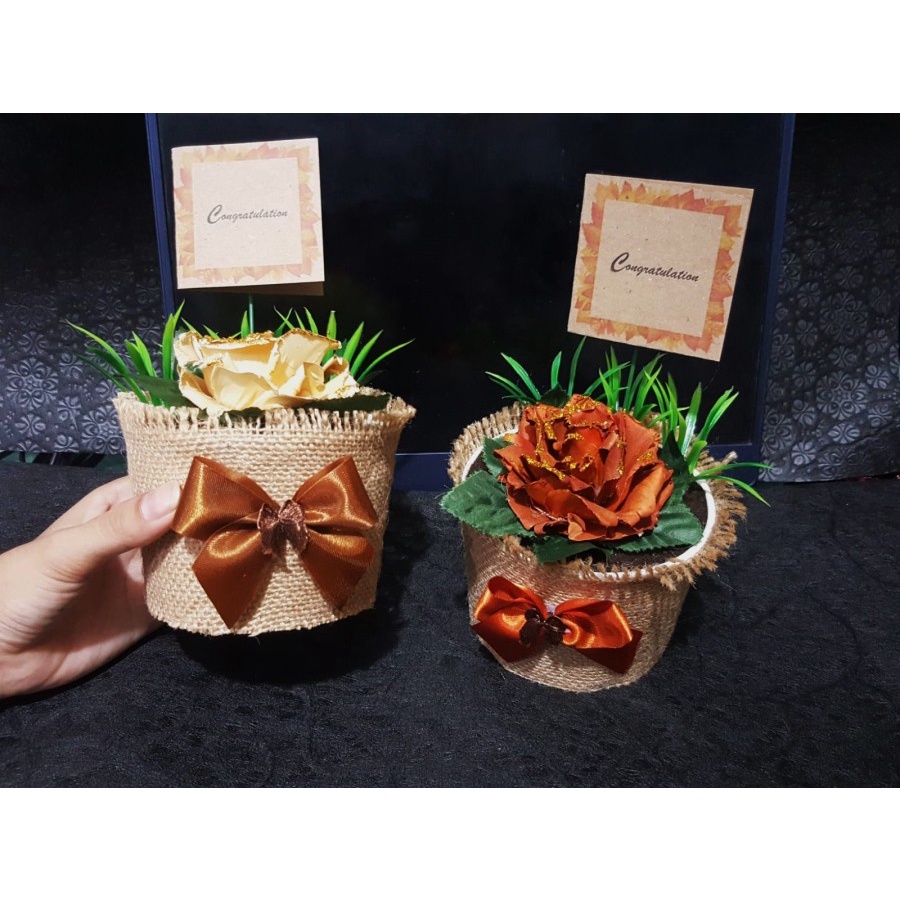 Pajangan ROSE BOWL RUSTIC Aesthetic - Pajangan Imitasi Dekorasi cantik