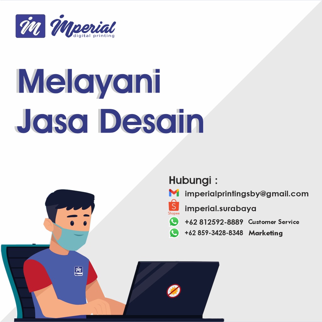Jasa Desain Online Produk Imperial / Stiker Label Produk Custom / Olshop / Logo / Poster / Photobook