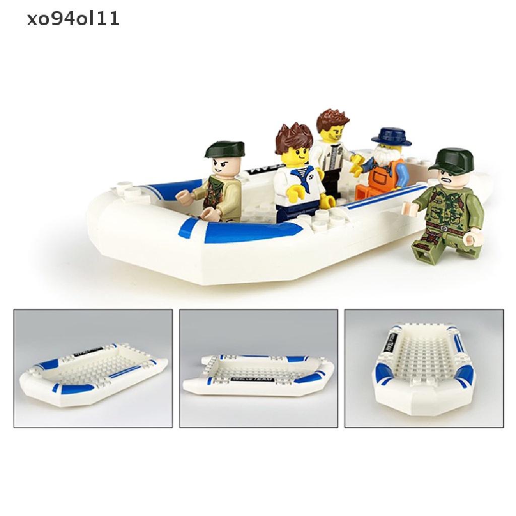 Xo Mainan Balok Bangunsusun Model Lego Bentuk Perahu Militer Motif Camo Bahan Karet Untuk Anak OL