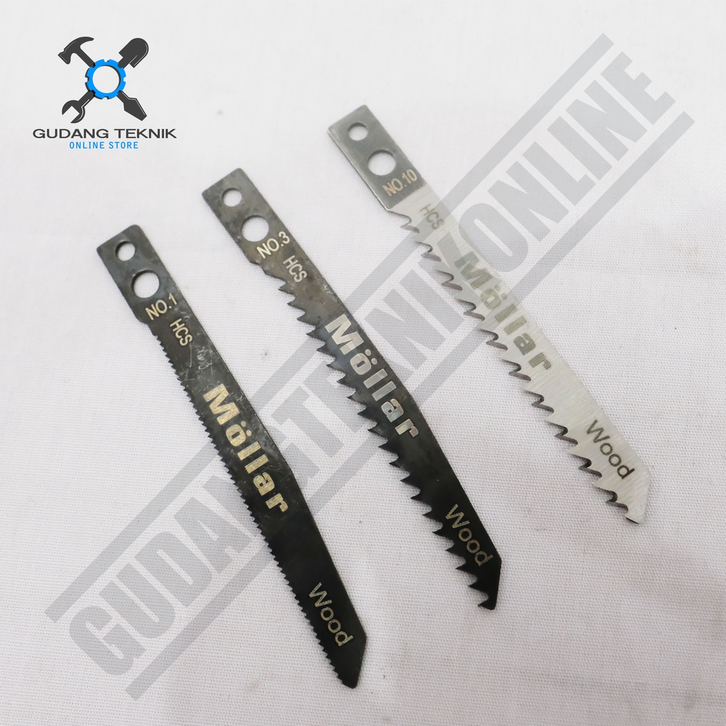 (SATUAN/PER PCS) Mata Jigsaw 1 Pcs MOLLAR No 1 3 10  / Mata Gergaji Kayu Jigsaw Blade MOLLAR No.1 No.3 No.10 SATUAN