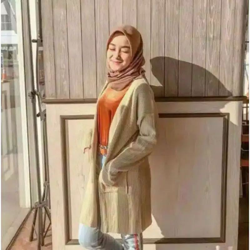 LONG CARDIGAN HALUS BELLEONC RAJUTANKU COLLECTION