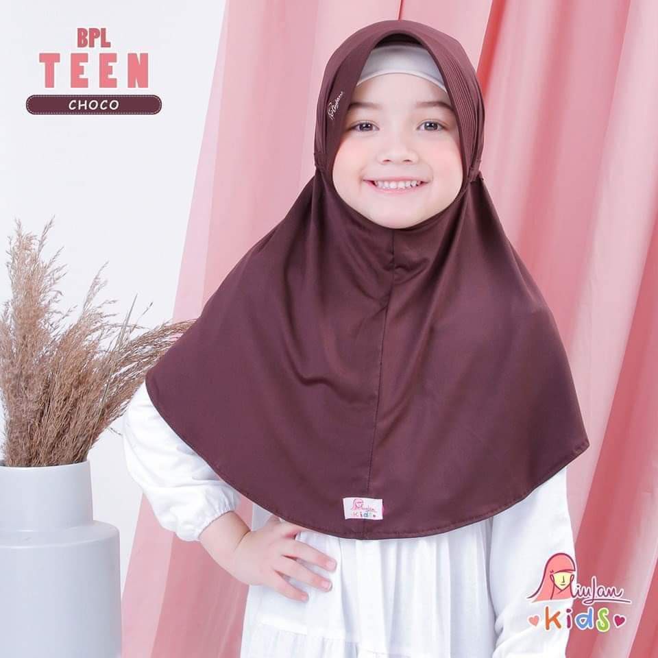 Jilbab Kerudung Anak Sekolah SD Miulan Hijab BPL TEEN Serut Polos Bahan Jersey Zoya Hasenna Hijab