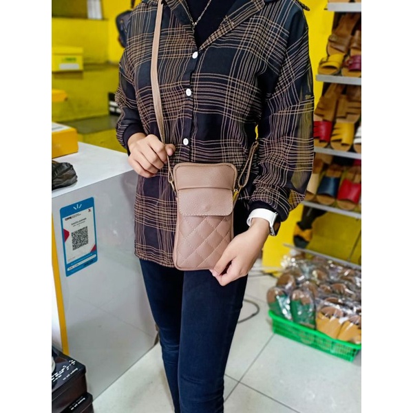 SLINGBAG MINI / SLING PHONE CASE / SLING BAG MINI / TAS PAPIRUT KULIT ASLI SUKAREGANG GARUT