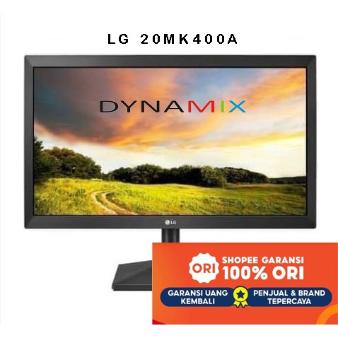 [tanpa palet kayu] Monitor LED LG 20MK400A-B 20&quot; D-Sub VGA GARANSI RESMI | 20MK400A 20MK400