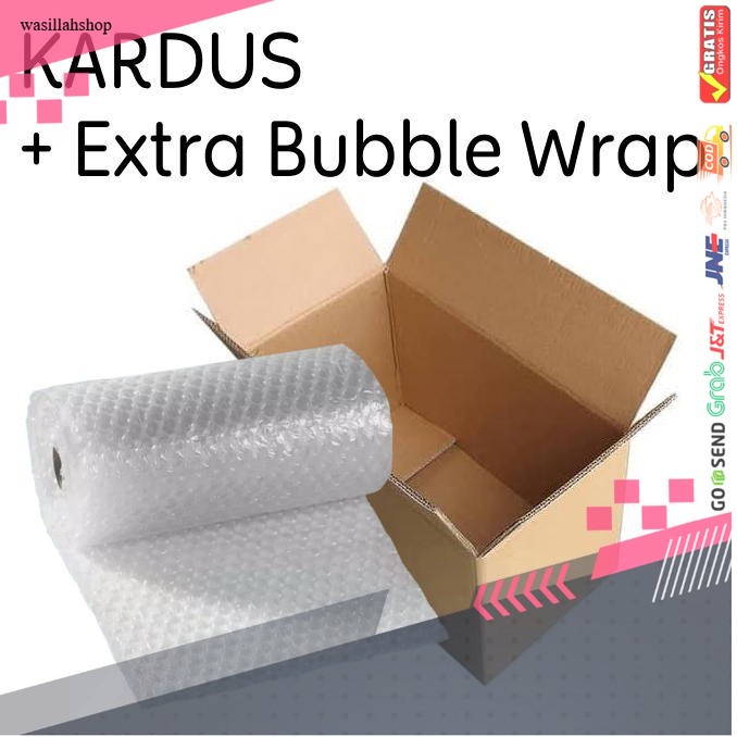 

BUBBLE WRAP + KARDUS EXTRA PACKING (AMAN UNTUK ORDERAN ANDA)