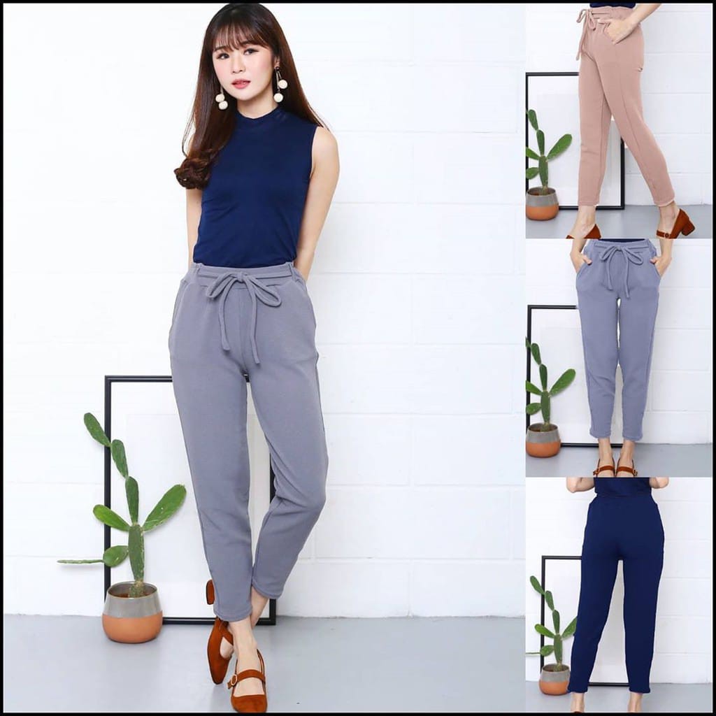 Dotty Basic Pants Celana Crepe Termurah