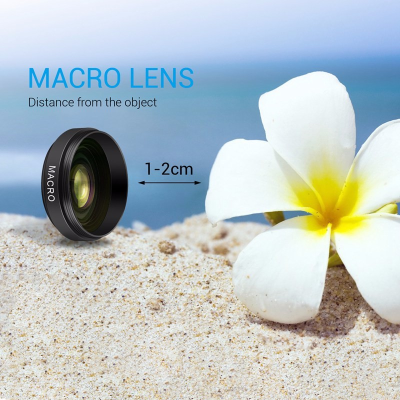 Lensa Super Wide Angle Lens + Macro Smartphone - APL-0.45WM - OMSCSXBK Black