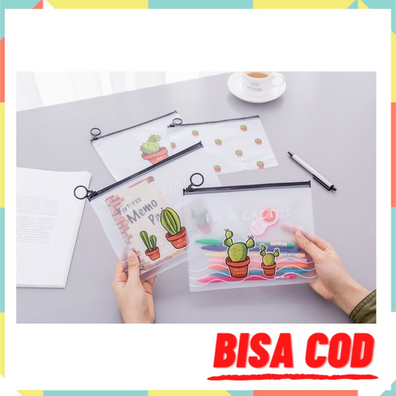 

[LW] PF02 Korean Castus PVC Transparant Stationery A5 File Folder- Tempat Pensil / Tempat COD