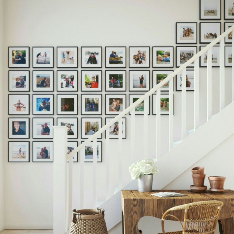 Cetak Foto + Bingkai Frame Tanpa Paku Tinggal Tempel Foto Custom