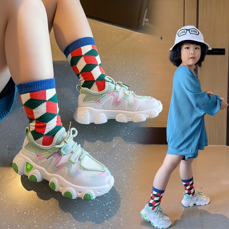 LED11-Sepatu Sport Sneaker Anak Laki Perempuan Import