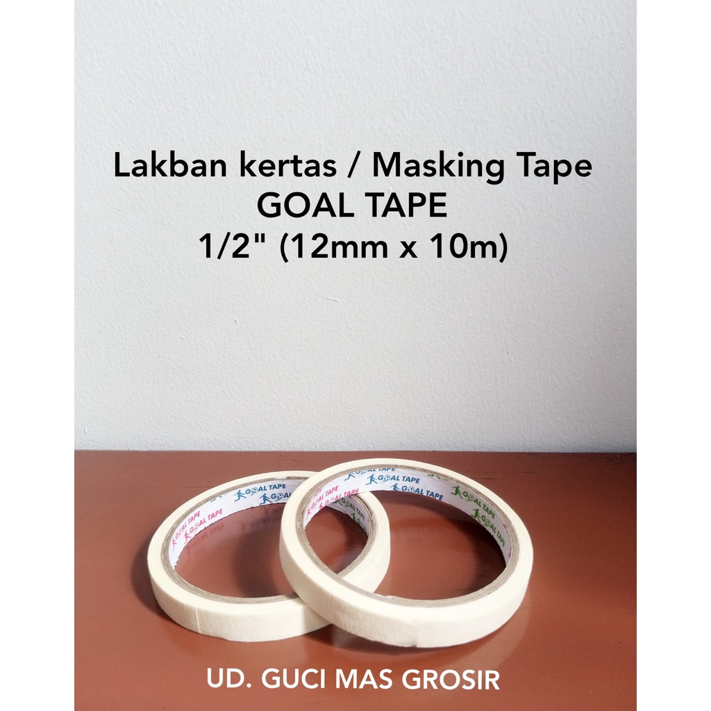

Lakban Kertas \ Masking Tape 1/2" (12mm x 10m ) GOAL TAPE