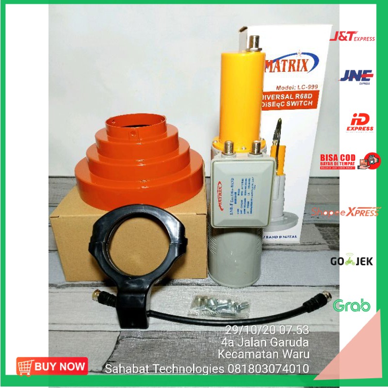 [[[BISA COD]]] LNB Combo C KU Band Complete CSR Dan Bracket Ready LNB MATRIX Tanpa Scalar Ring