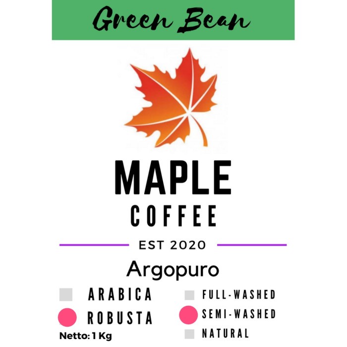 GREEN BEAN (biji kopi mentah) kopi robusta Argopuro 1kg