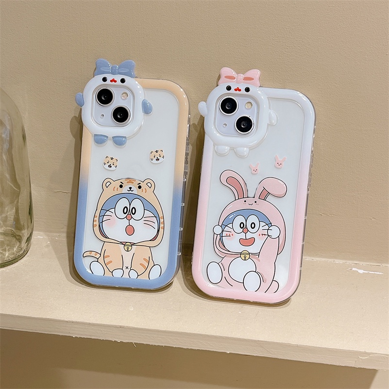 Soft Case Pelindung Kamera Motif Kartun Monster Kecil Tahan Banting Untuk iPhone 14 13 12 11 Pro Max X Xr Xs Max 7 8 6 6s Plus SE 2020