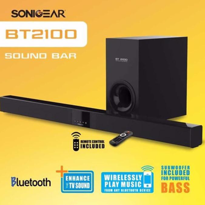 Super Sale Sonicgear BT2100 Soundbar + Subwoofer Bluetooth Ready Stock