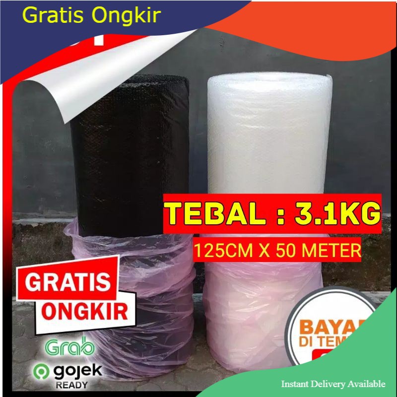 

Bubble Wrap Roll 125cm x 50m Murah bening hitam bubutan surabaya