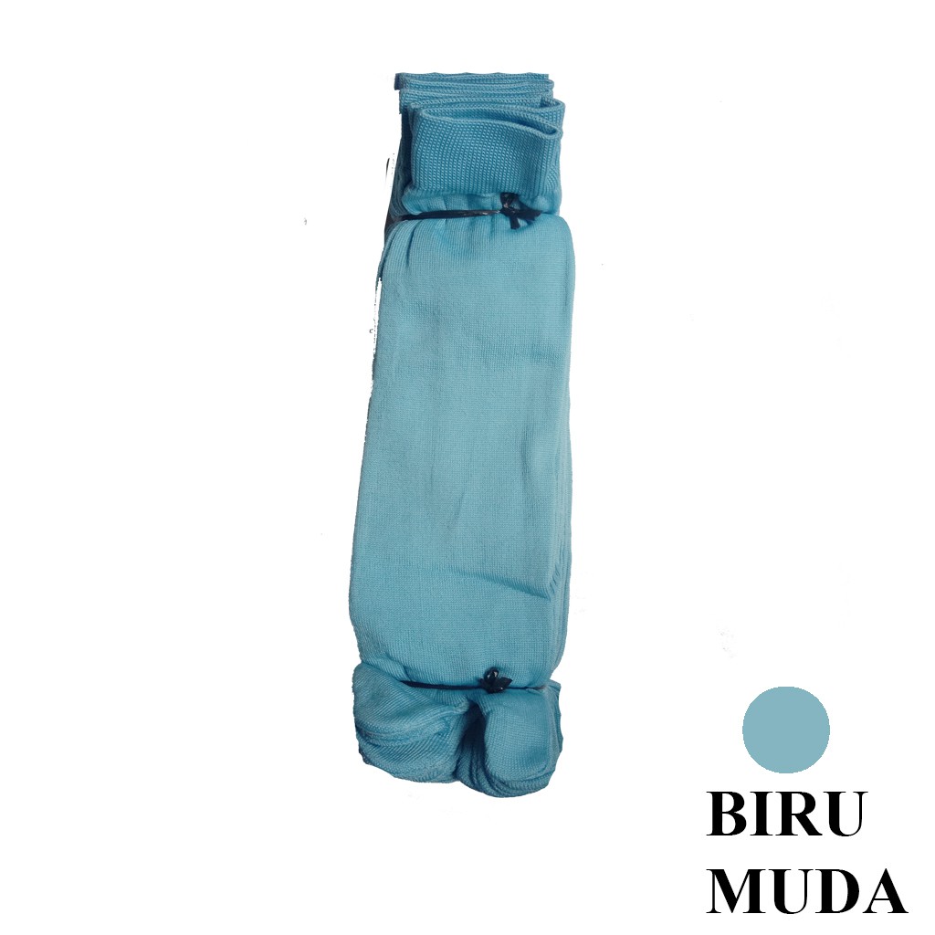 Kaos Kaki Jari Jempol Polos Varian Warna Lusinan-BIRU MUDA