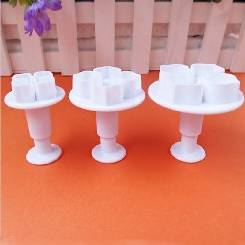 Fondant Plunger Cutter - Cetakan Fondant Hydrangea Flower (3pcs)