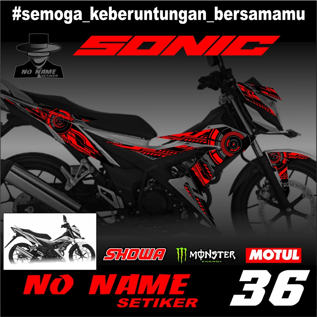 Striping Sonic 150 R (36) Variasi Honda Stiker Sticker Skotlet Scotlite Motor Lis