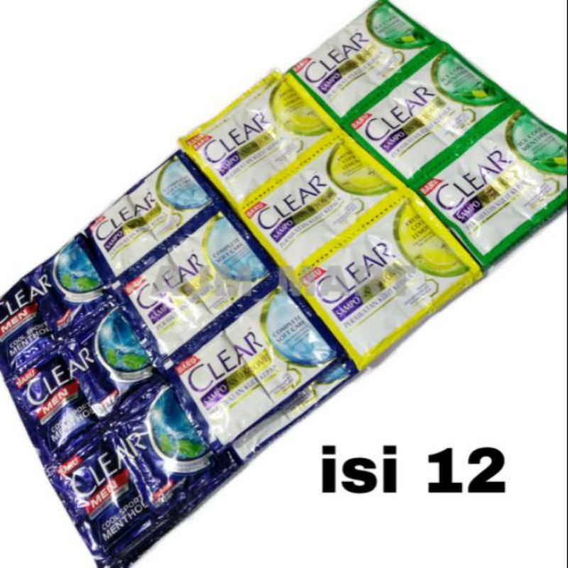 Sampo CLEAR 12 sachet/ renceng.