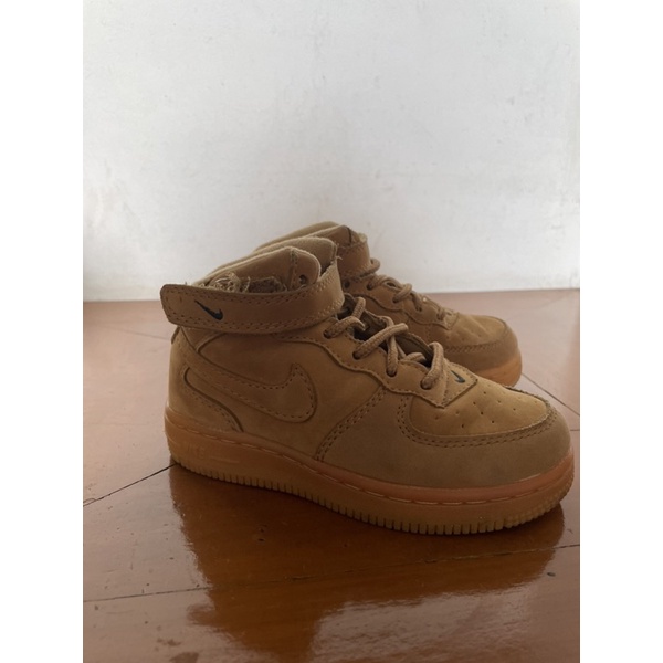 preloved nike air force 1 wheat gum baby kids