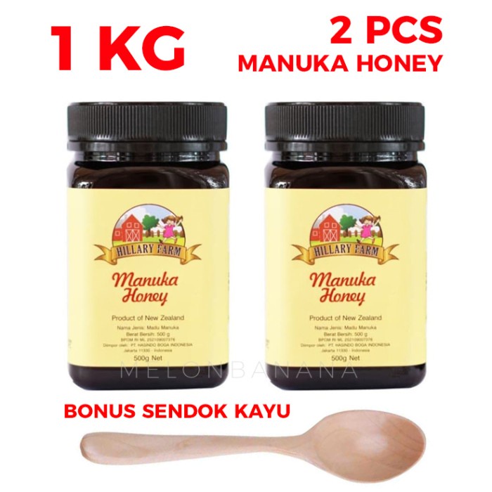 

(BISA COD) Hillary Farm Manuka Honey - MADU New Zealand - 1KG (2BOTOL) - 2 MANUKA HONEY