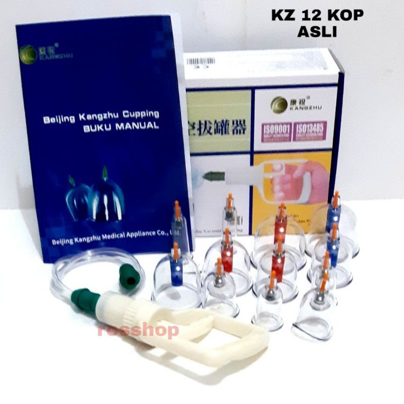 Kangzhu 12 pcs Kop Angin Alat Bekam Terapi Kop Masuk Angin
