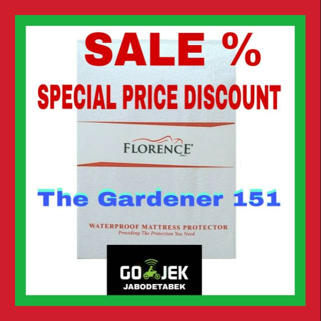 Pelindung Kasur Waterproof Florence 180x200 Matras Protector Topper Bed Alas Ompol Sprei Anti Bocor