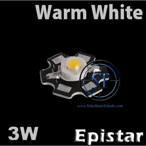 High Power LED 3W Epistar Biji LED Super Bright Warna + PCB led Bintang HPL Akuarium Aquascape Terang Maksimal