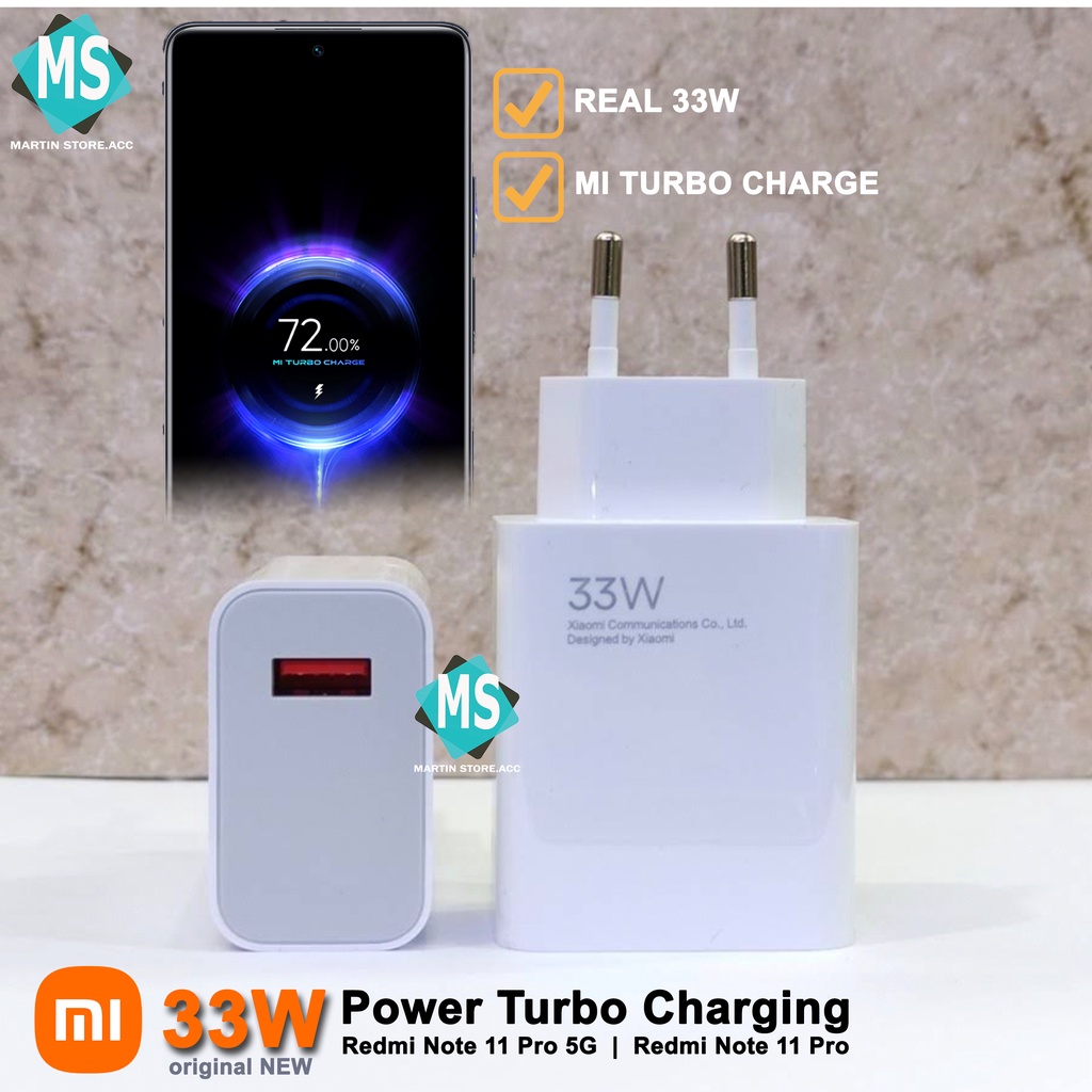 CHARGER XIAOMI TURBO Redmi Note 9 Pro / Note 10 Pro / Note 10S / Poco X3 NFC / Poco F3 27W &amp; 33W Original