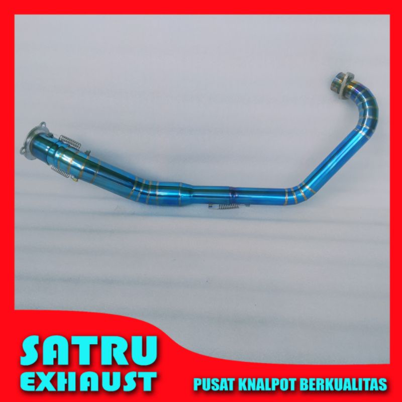 Pipa leheran knalpot bluemoon CB150R old lama PNP silincer original standar satria Fu full cacing st