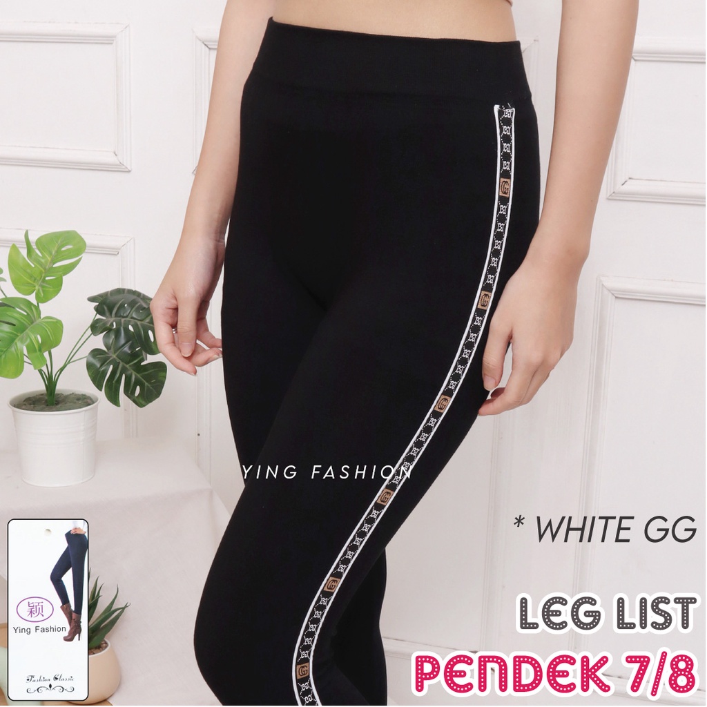 [Grosir Minim 6 pcs ] Legging List Lis Pendek / Legging import fashion wanita / legging import wanita / legging fashion wanita