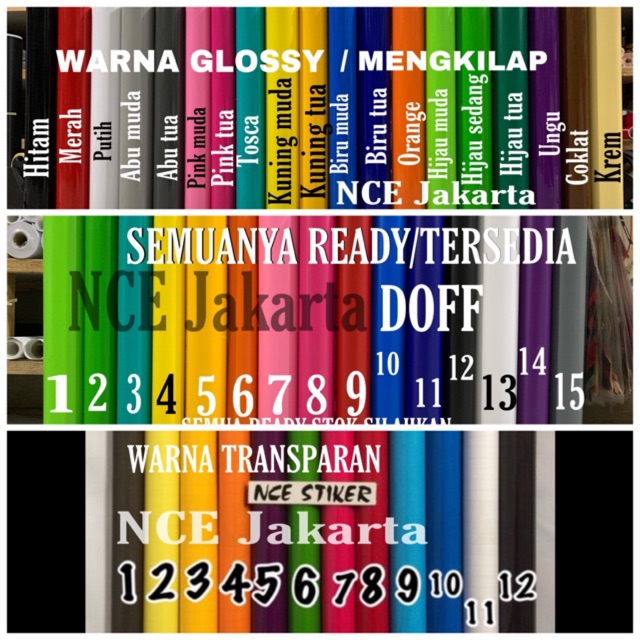 HARGA PERMETER STIKER SCOTLITE POLOS SEMUA WARNA | Shopee