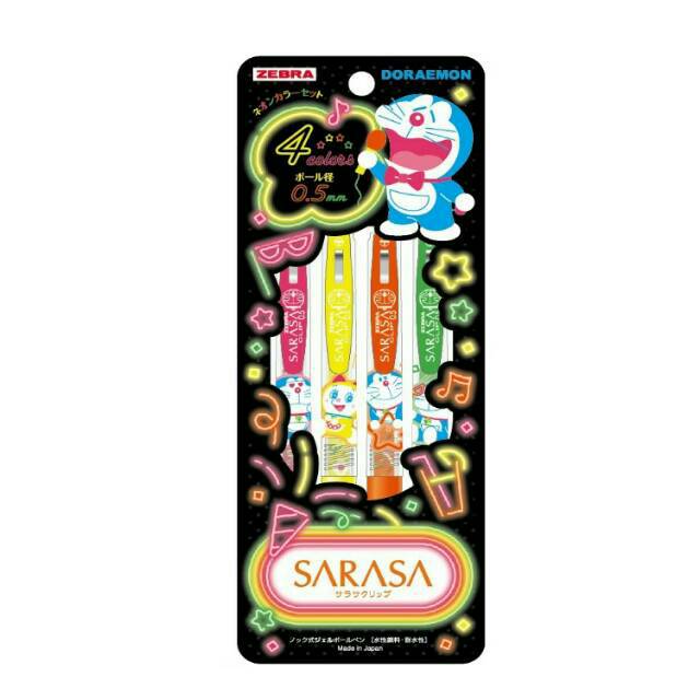 

Zebra Sarasa Doraemon Neon Series