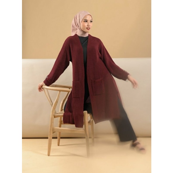AMBER CARDIGAN MAROON by LOCAL ID