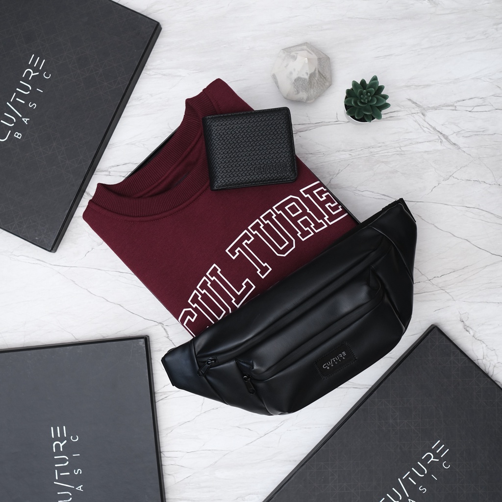 CULTURE BASIC | PAKET BOX LUXURY CREWNECK VOL.2 (CREWNECK + WAISTBAG + DOMPET) INCLUDE BOX