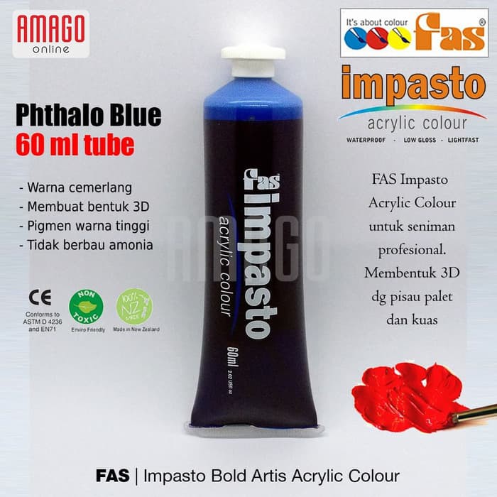 FAS - IMPASTO ACRYLIC PROFESSIONAL PAINT - 60 ml - PHTHALO BLUE