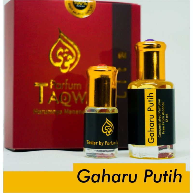 Parfum Taqwa GAHARU PUTIH 12 ml [ Beli 1 Gratis 1 ] | Parfum Sholat GAHARU PUTIH [ Non Alcohol ]