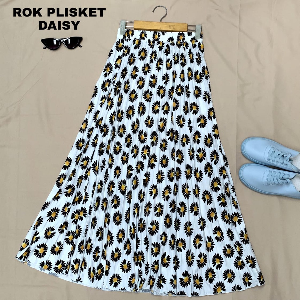 DAISY FLORA ROK PLISKET  / PLEATED SKIRT PREMIUM MAYUNG / rok plisket premium rok panjang skirt rok