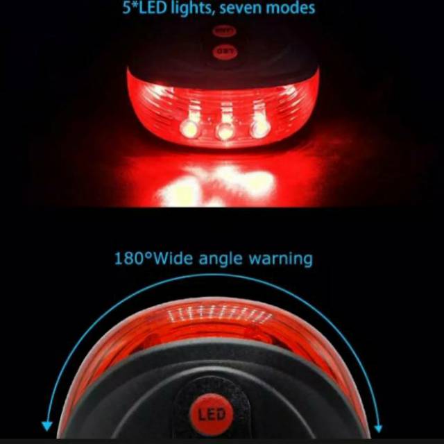 LAMPU SEPEDA BELAKANG LASER & LED