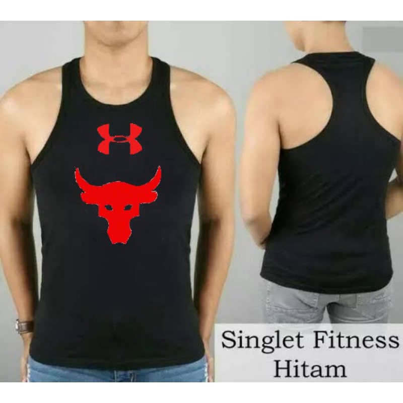 singlet olahraga/singlet model UA banteng /tangtop pria/singlet gym fitnes