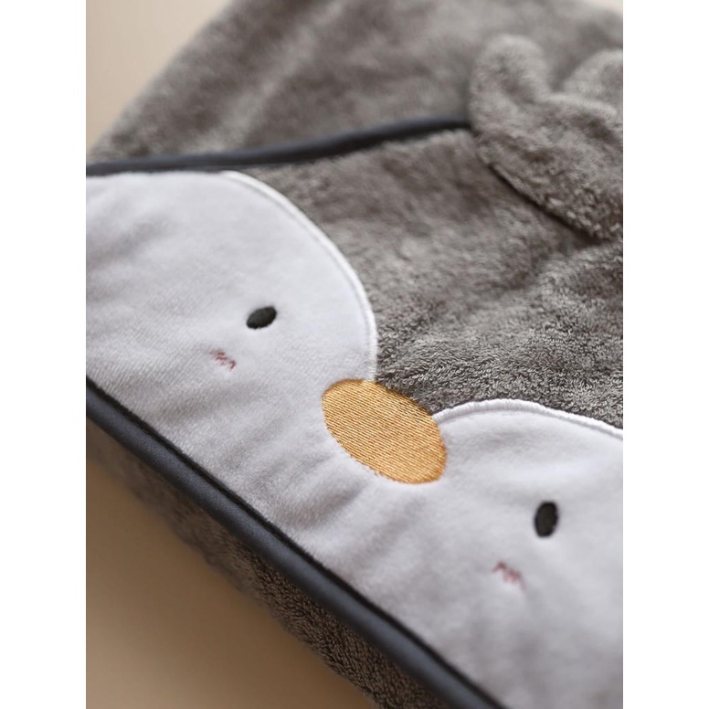 Mellow Bunny / Penguin Bamboo Bath Towel - Handuk Bambu Anak Bayi Balita Hooded Topi 90x90 cm 90 x 90